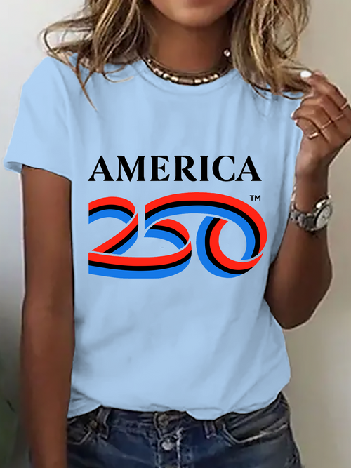 250 Anniversary USA Print T-Shirt