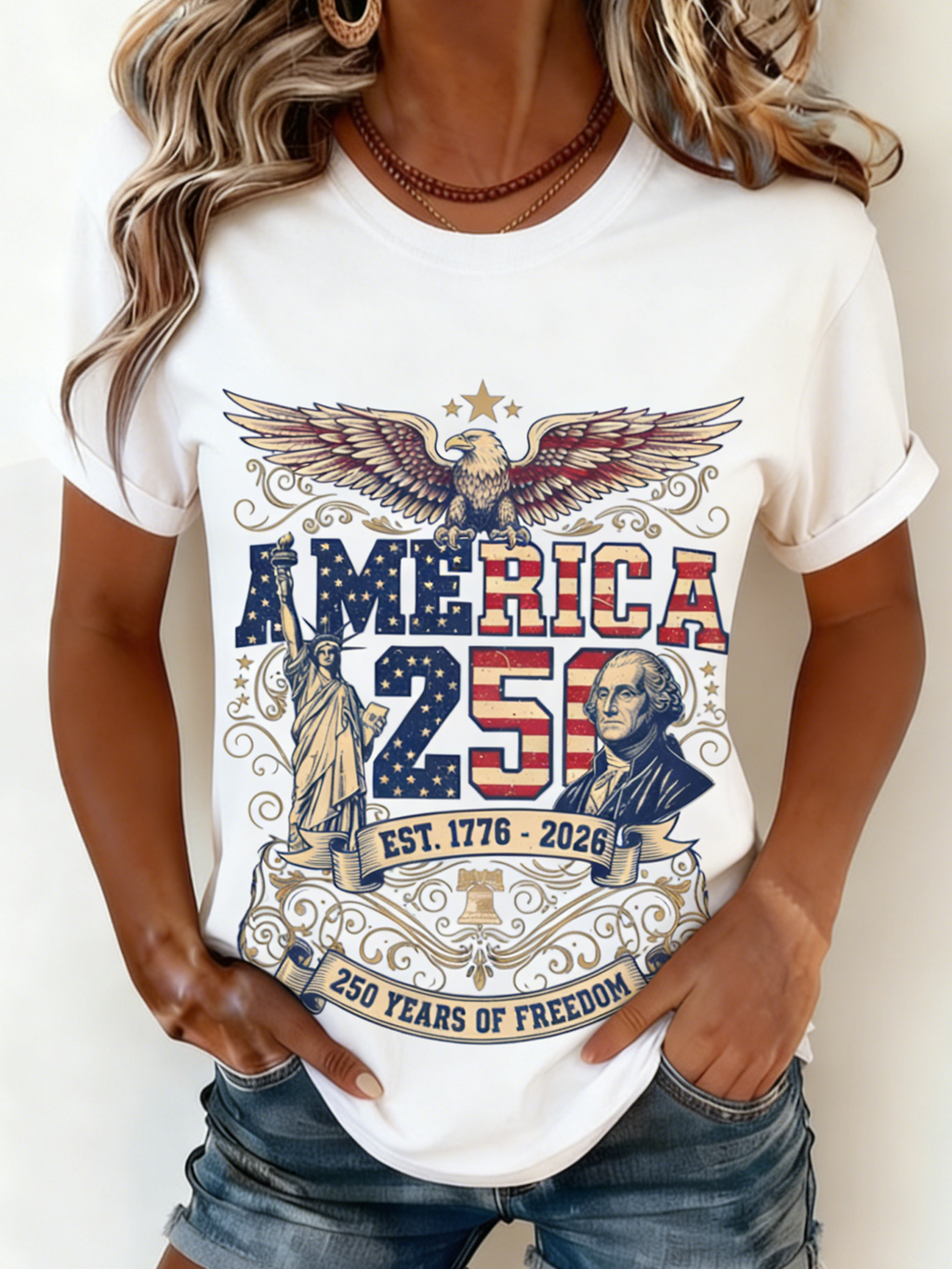 250th anniversary Casual Crew Neck T-Shirt