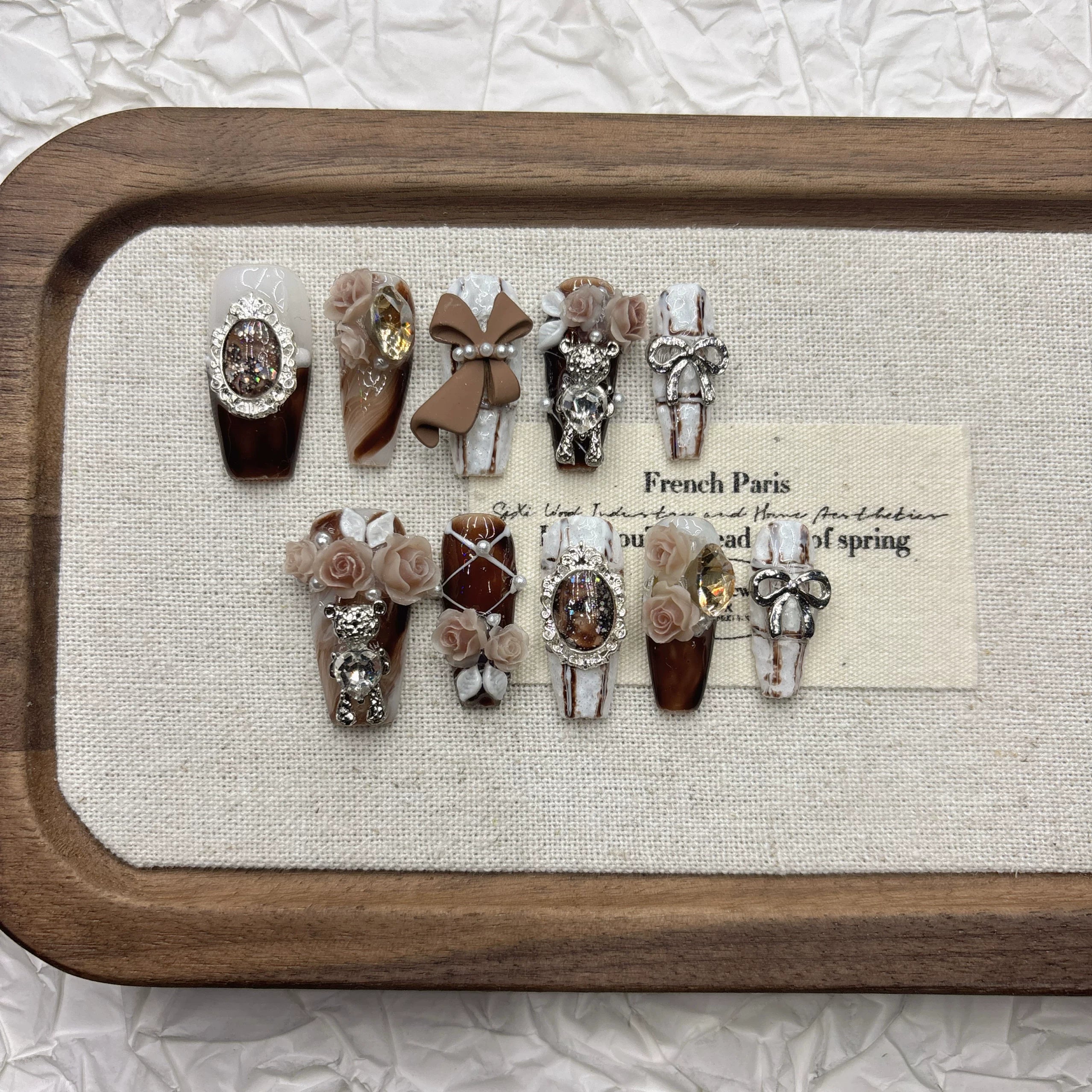 Maillard Coffee Brown Cat Eye Press-on Nails | Nayanazara